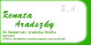 renata aradszky business card